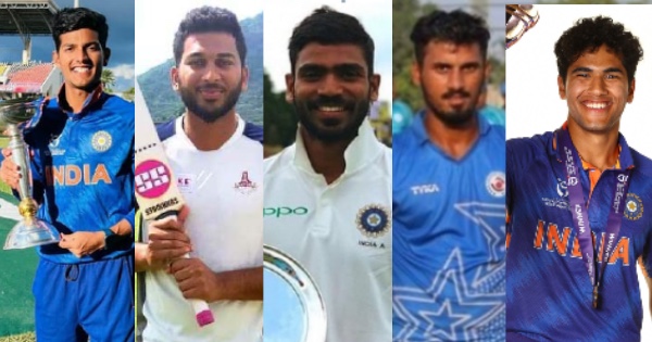 Five Young Talented Indian Cricketers, Yash Dhull, यश धुल, Shahrukh Khan, शाहरुख खान, KS Bharat, केएस भारत, Sakibul Gani, सकिबुल गनी, Raj Angad Bawa, राज अंगद बावा